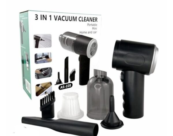 Mini portable 3 in 1 home and car vacuum cleaner